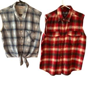 COPY - 2 for 1 Light Weight Flannel Tops